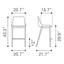 Banco Alto para Bistró - ZUO MAGNUS 53x55 109391 - Varios Colores - Asiento y Respaldo Tapizados en Piel Sintética