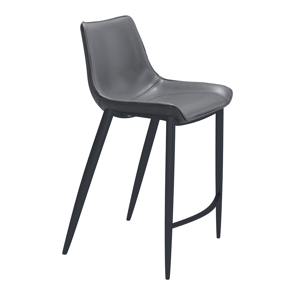 Banco Mostrador para Bar y Barra - ZUO MAGNUS 53x55 109392 - Varios Colores - Asiento y Respaldo Tapizados en Piel Sintética