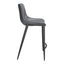 Banco Mostrador para Bar y Barra - ZUO MAGNUS 53x55 109392 - Varios Colores - Asiento y Respaldo Tapizados en Piel Sintética