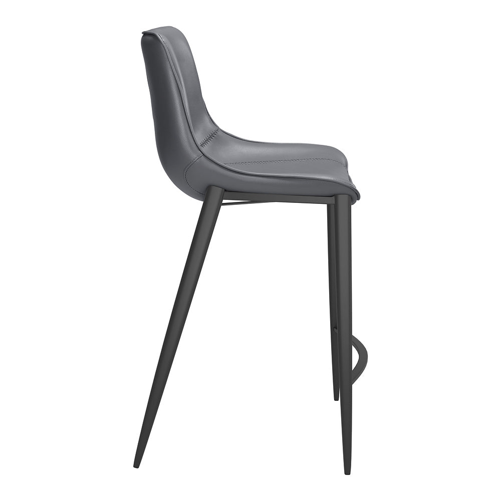 Banco Mostrador para Bar y Barra - ZUO MAGNUS 53x55 109392 - Varios Colores - Asiento y Respaldo Tapizados en Piel Sintética