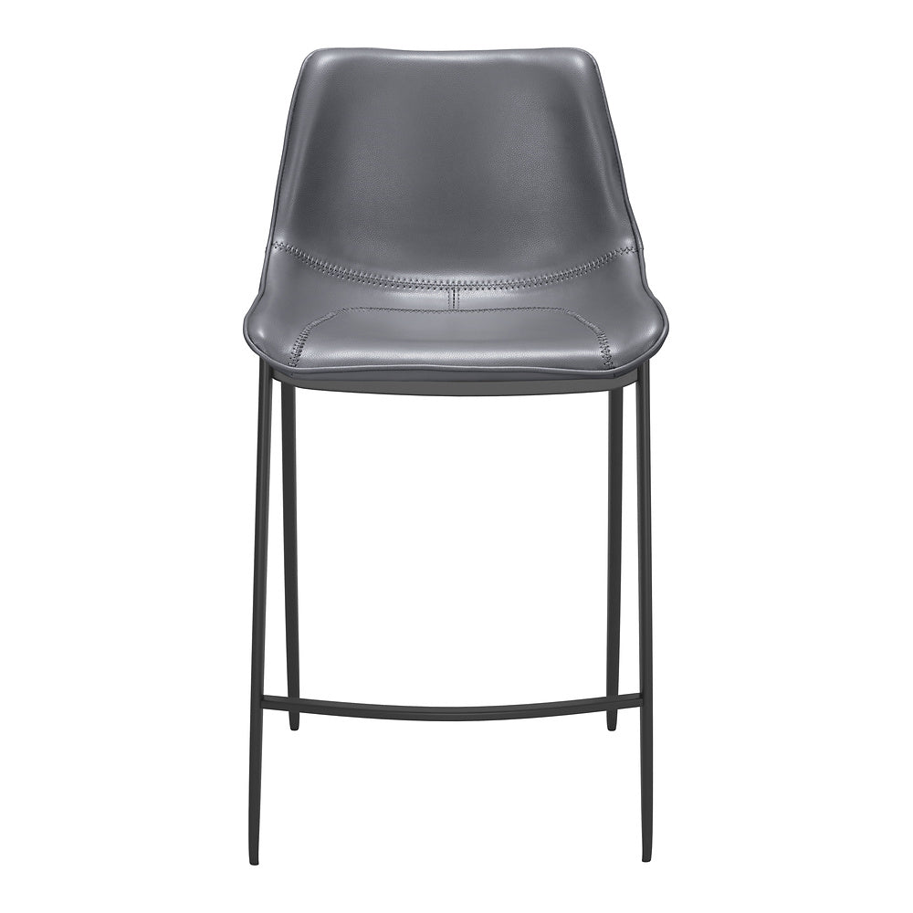 Banco Mostrador para Bar y Barra - ZUO MAGNUS 53x55 109392 - Varios Colores - Asiento y Respaldo Tapizados en Piel Sintética