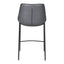 Banco Mostrador para Bar y Barra - ZUO MAGNUS 53x55 109392 - Varios Colores - Asiento y Respaldo Tapizados en Piel Sintética
