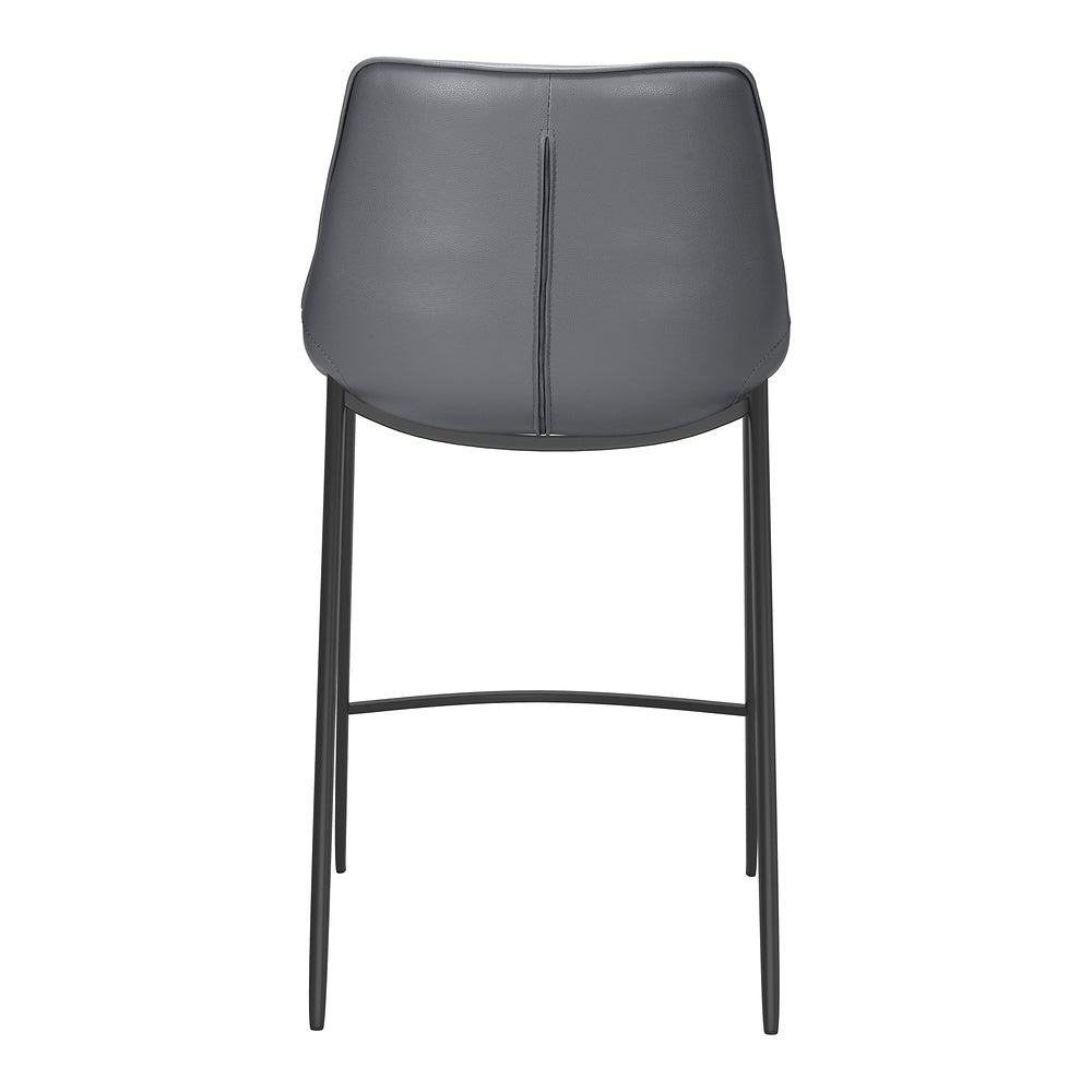 Banco Mostrador para Bar y Barra - ZUO MAGNUS 53x55 109392 - Varios Colores - Asiento y Respaldo Tapizados en Piel Sintética