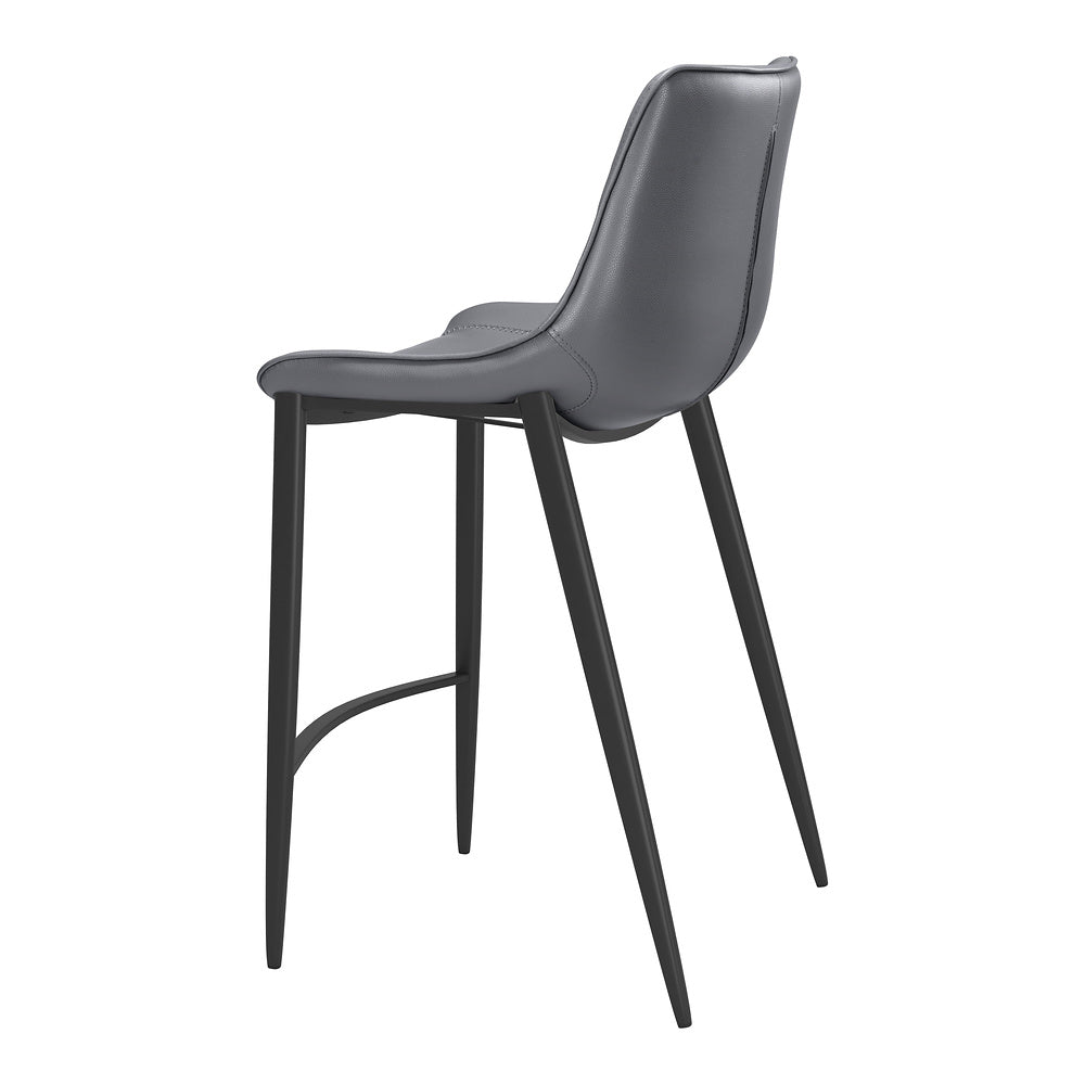 Banco Mostrador para Bar y Barra - ZUO MAGNUS 53x55 109392 - Varios Colores - Asiento y Respaldo Tapizados en Piel Sintética