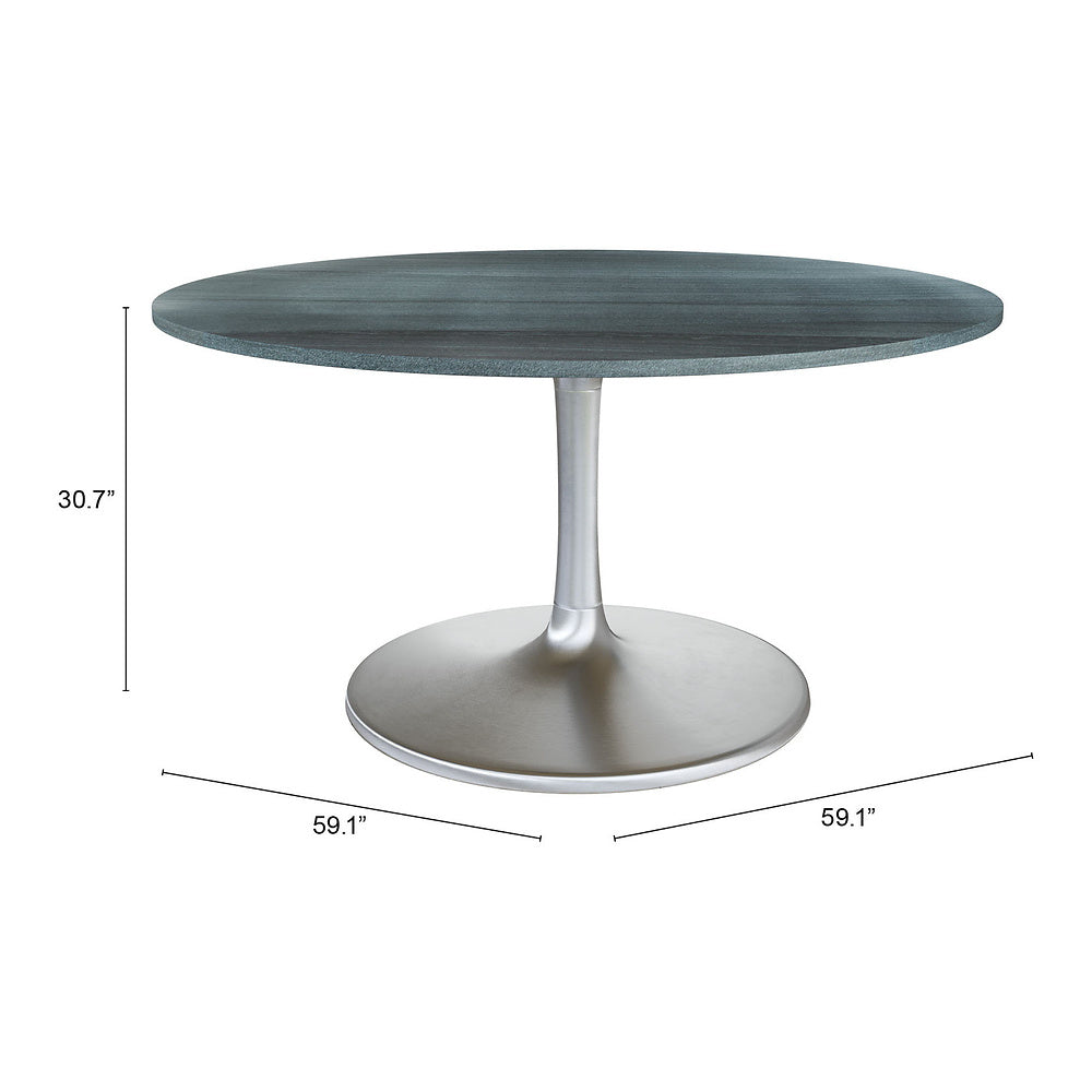Mesa de Comedor para Cafetería - ZUO METROPOLIS - Varios Colores - Cubierta de Mármol Natural y Estructura de Hierro
