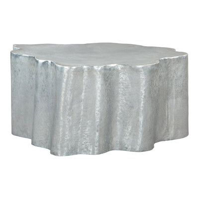 Mesa de Centro para Lounge - ZUO KORTHA - Plata Antigua - Estructura y Cubierta en Aluminio con Recubrimiento en Polvo