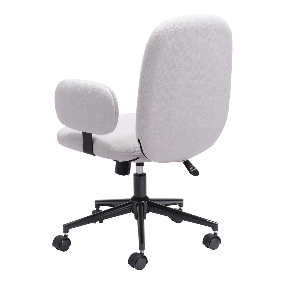Silla de Oficina Secretarial para Coworking - ZUO LIONEL - Varios Colores - Asiento y Respaldo Tapizados - Beige
