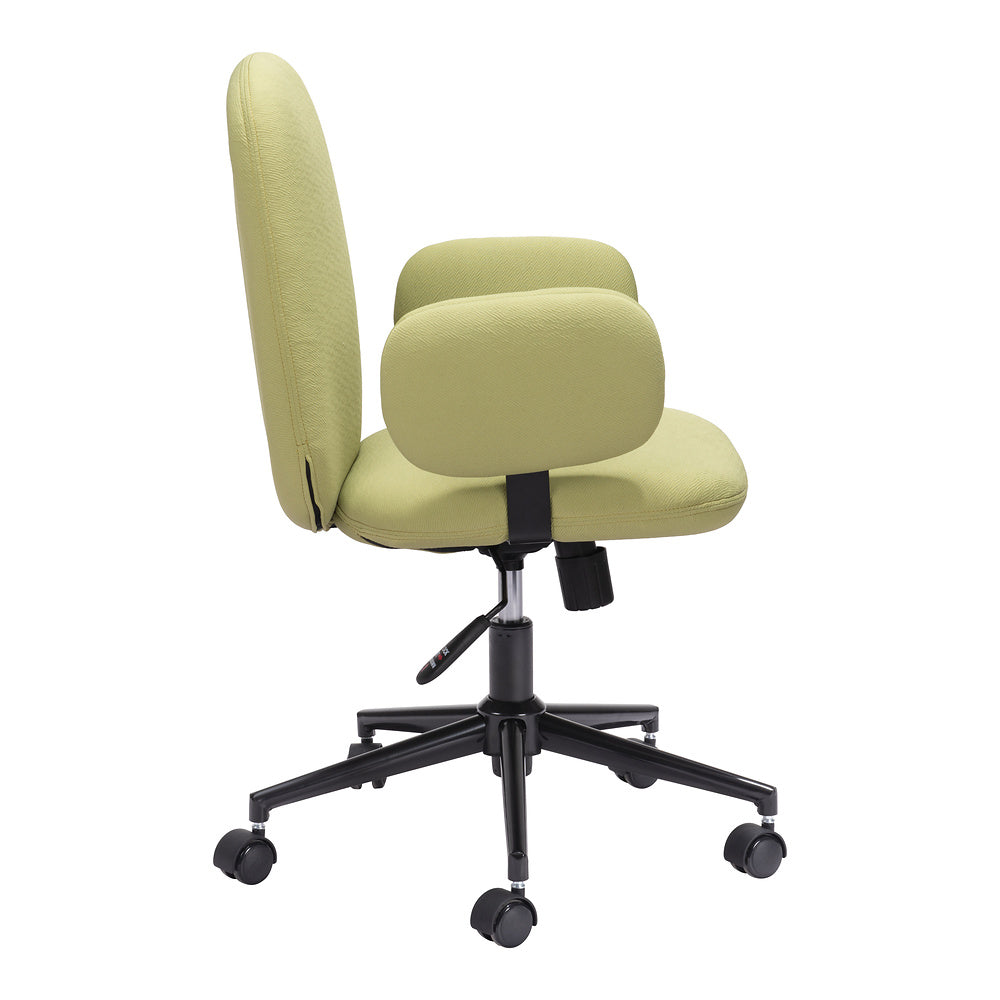 Silla de Oficina Secretarial para Coworking - ZUO LIONEL - Varios Colores - Asiento y Respaldo Tapizados - Verde Olivo