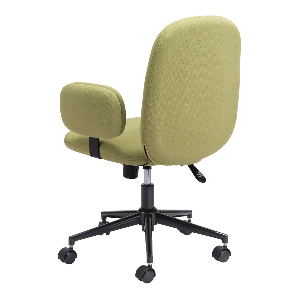 Silla de Oficina Secretarial para Coworking - ZUO LIONEL - Varios Colores - Asiento y Respaldo Tapizados - Verde Olivo