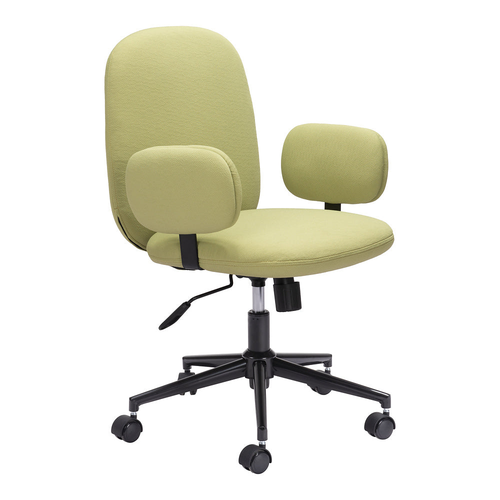 Silla de Oficina Secretarial para Coworking - ZUO LIONEL - Varios Colores - Asiento y Respaldo Tapizados - Verde Olivo