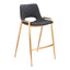Banco Mostrador para Barra de Hotel - ZUO DESI 52x53 109552 - Varios Colores - Asiento y Respaldo Tapizados en Piel Sintética