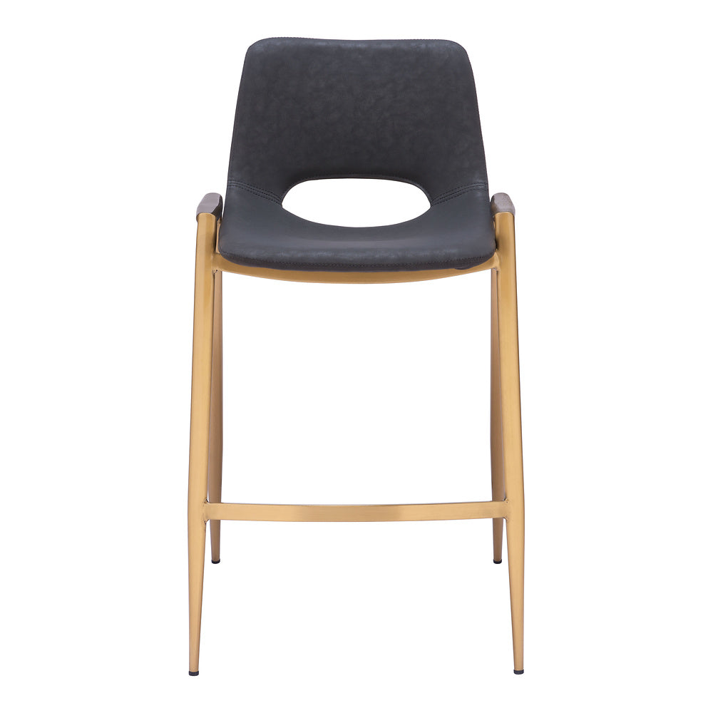 Banco Mostrador para Barra de Hotel - ZUO DESI 52x53 109552 - Varios Colores - Asiento y Respaldo Tapizados en Piel Sintética