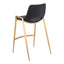 Banco Mostrador para Barra de Hotel - ZUO DESI 52x53 109552 - Varios Colores - Asiento y Respaldo Tapizados en Piel Sintética