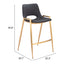 Banco Mostrador para Barra de Hotel - ZUO DESI 52x53 109552 - Varios Colores - Asiento y Respaldo Tapizados en Piel Sintética