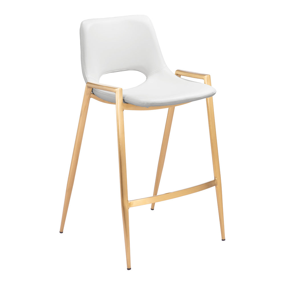 Banco Mostrador para Barra de Hotel - ZUO DESI 52x53 109553 - Varios Colores - Asiento y Respaldo Tapizados en Piel Sintética
