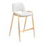 Banco Mostrador para Barra de Hotel - ZUO DESI 52x53 109553 - Varios Colores - Asiento y Respaldo Tapizados en Piel Sintética