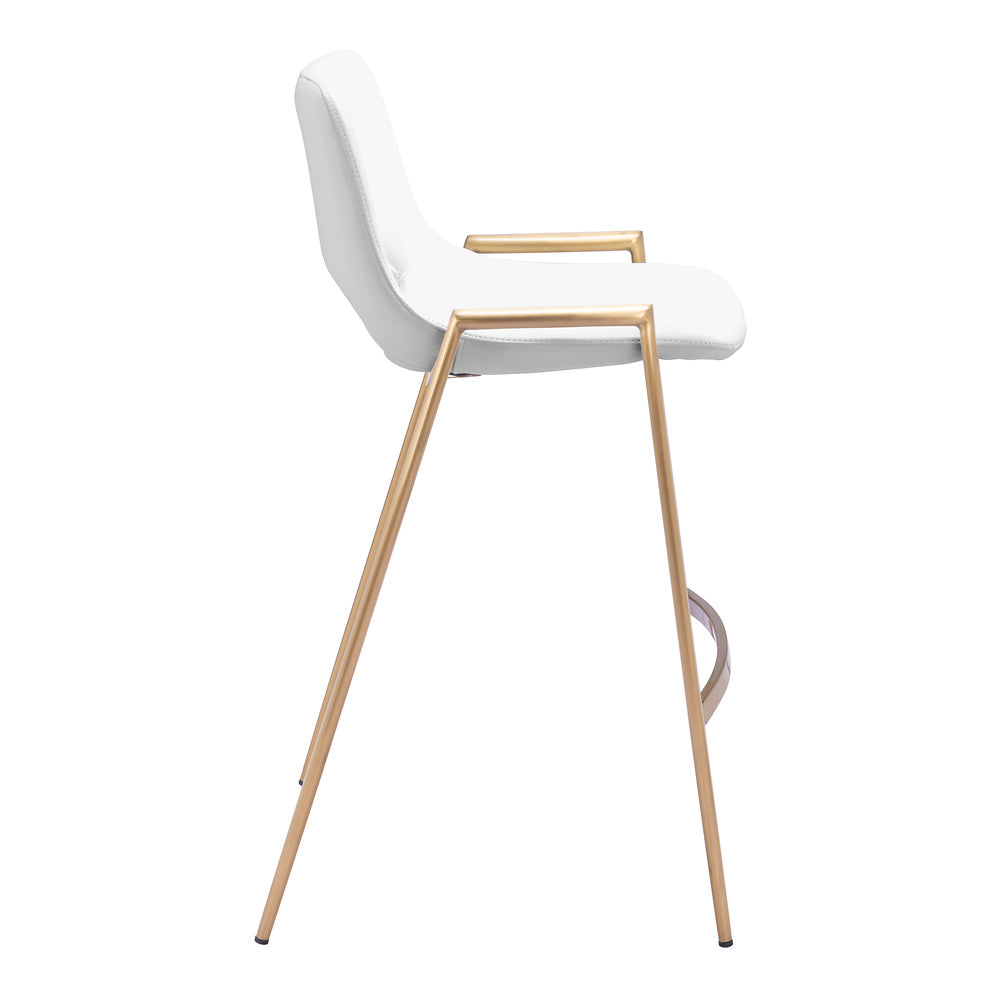 Banco Mostrador para Barra de Hotel - ZUO DESI 52x53 109553 - Varios Colores - Asiento y Respaldo Tapizados en Piel Sintética