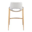 Banco Mostrador para Barra de Hotel - ZUO DESI 52x53 109553 - Varios Colores - Asiento y Respaldo Tapizados en Piel Sintética