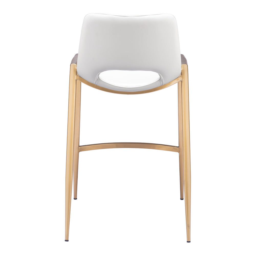 Banco Mostrador para Barra de Hotel - ZUO DESI 52x53 109553 - Varios Colores - Asiento y Respaldo Tapizados en Piel Sintética