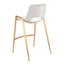 Banco Mostrador para Barra de Hotel - ZUO DESI 52x53 109553 - Varios Colores - Asiento y Respaldo Tapizados en Piel Sintética