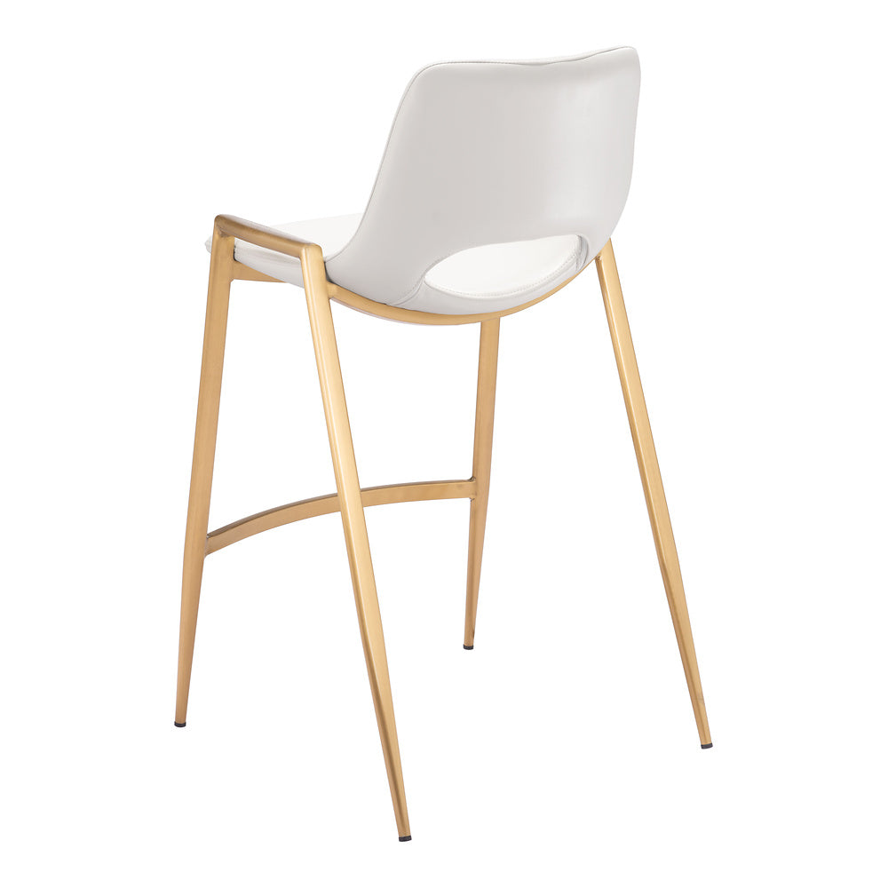 Banco Mostrador para Barra de Hotel - ZUO DESI 52x53 109553 - Varios Colores - Asiento y Respaldo Tapizados en Piel Sintética