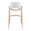 Banco Alto para Comedor de Empresa - ZUO DESI 53x55 109556 - Varios Colores - Asiento y Respaldo Tapizados en Piel Sintética