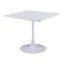 Mesa de Comedor para Salón de Eventos - ZUO MOLLY - Blanco - Cubierta de MDF Símil Madera y Estructura de Acero con Recubrimiento en Polvo
