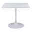 Mesa de Comedor para Salón de Eventos - ZUO MOLLY - Blanco - Cubierta de MDF Símil Madera y Estructura de Acero con Recubrimiento en Polvo