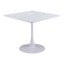 Mesa de Comedor para Salón de Eventos - ZUO MOLLY - Blanco - Cubierta de MDF Símil Madera y Estructura de Acero con Recubrimiento en Polvo