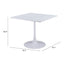 Mesa de Comedor para Salón de Eventos - ZUO MOLLY - Blanco - Cubierta de MDF Símil Madera y Estructura de Acero con Recubrimiento en Polvo