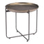 Mesa Auxiliar para Consultorio - ZUO BRONSON - Bronce - Estructura y Cubierta en Acero Pintado