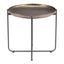 Mesa Auxiliar para Consultorio - ZUO BRONSON - Bronce - Estructura y Cubierta en Acero Pintado