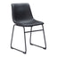 Silla Comercial para Hotel - ZUO SMART - Varios Colores - Asiento y Respaldo Tapizados en Piel Sintética - Negro