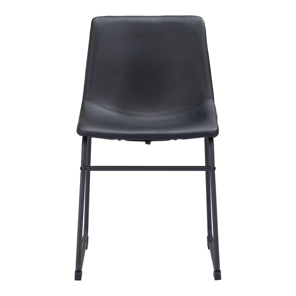 Silla Comercial para Hotel - ZUO SMART - Varios Colores - Asiento y Respaldo Tapizados en Piel Sintética - Negro