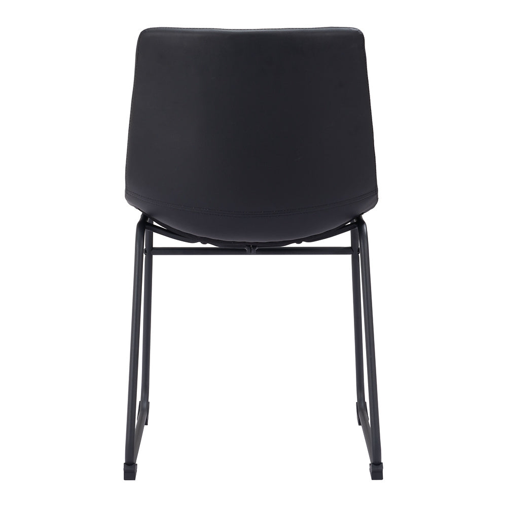 Silla Comercial para Hotel - ZUO SMART - Varios Colores - Asiento y Respaldo Tapizados en Piel Sintética - Negro