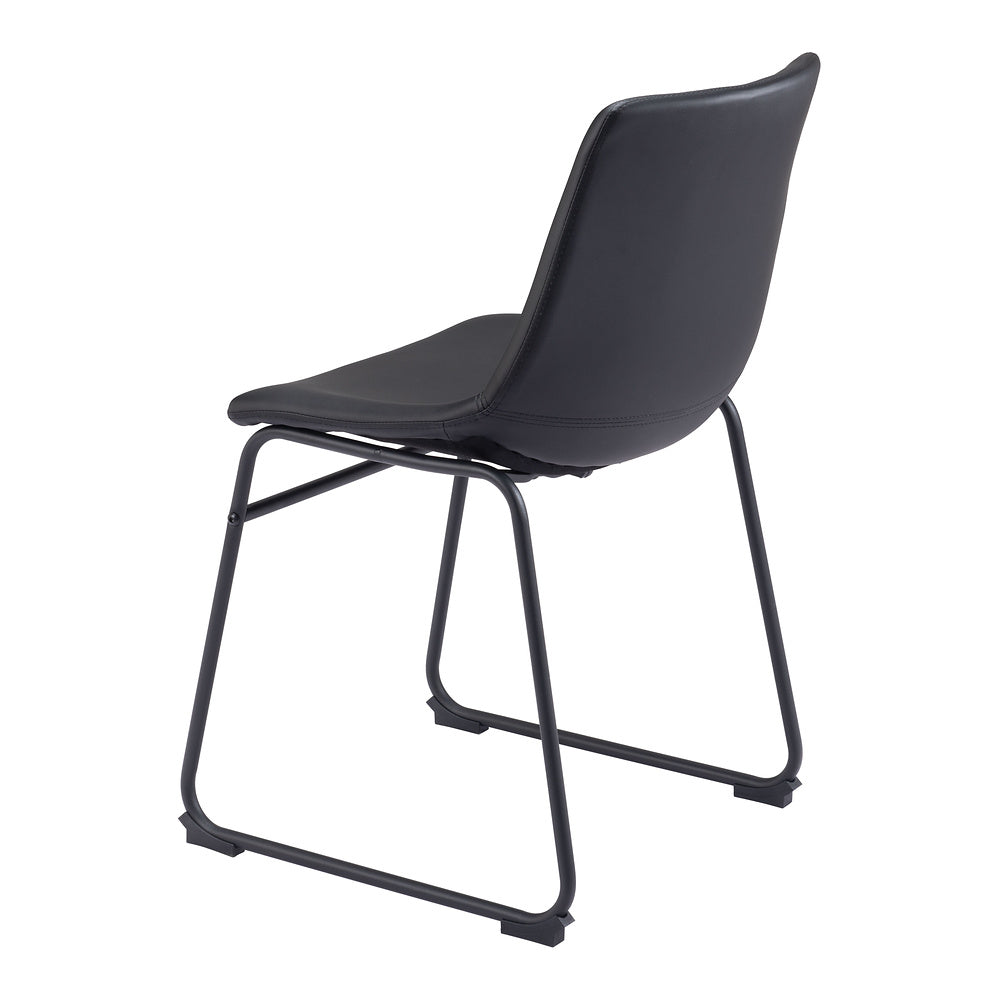 Silla Comercial para Hotel - ZUO SMART - Varios Colores - Asiento y Respaldo Tapizados en Piel Sintética - Negro
