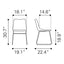 Silla Comercial para Hotel - ZUO SMART - Varios Colores - Asiento y Respaldo Tapizados en Piel Sintética - Negro