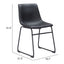 Silla Comercial para Hotel - ZUO SMART - Varios Colores - Asiento y Respaldo Tapizados en Piel Sintética - Negro