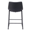 Banco Mostrador para Bar y Barra - ZUO SMART - Varios Colores - Asiento y Respaldo Tapizados en Piel Sintética - Negro
