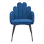 Silla Comercial para Restaurante - ZUO NOOSA - Azul Marino - Asiento y Respaldo Tapizados en Tela Tipo Terciopelo