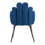 Silla Comercial para Restaurante - ZUO NOOSA - Azul Marino - Asiento y Respaldo Tapizados en Tela Tipo Terciopelo
