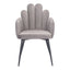 Silla Comercial para Restaurante - ZUO NOOSA - Gris - Asiento y Respaldo Tapizados en Tela Tipo Terciopelo