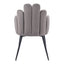 Silla Comercial para Restaurante - ZUO NOOSA - Gris - Asiento y Respaldo Tapizados en Tela Tipo Terciopelo
