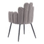 Silla Comercial para Restaurante - ZUO NOOSA - Gris - Asiento y Respaldo Tapizados en Tela Tipo Terciopelo