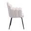 Silla Comercial para Restaurante - ZUO NOOSA - Marfil - Asiento y Respaldo Tapizados en Tela Tipo Borrego