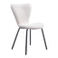 Silla Comercial para Desayunador - ZUO THIBIDEAUX - Varios Colores - Asiento y Respaldo Tapizados en Tela Tipo Borrego - Marfil
