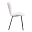 Silla Comercial para Desayunador - ZUO THIBIDEAUX - Varios Colores - Asiento y Respaldo Tapizados en Tela Tipo Borrego - Marfil