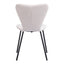 Silla Comercial para Desayunador - ZUO THIBIDEAUX - Varios Colores - Asiento y Respaldo Tapizados en Tela Tipo Borrego - Marfil