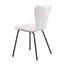 Silla Comercial para Desayunador - ZUO THIBIDEAUX - Varios Colores - Asiento y Respaldo Tapizados en Tela Tipo Borrego - Marfil