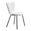 Silla Comercial para Desayunador - ZUO THIBIDEAUX - Varios Colores - Asiento y Respaldo Tapizados en Tela Tipo Borrego - Marfil